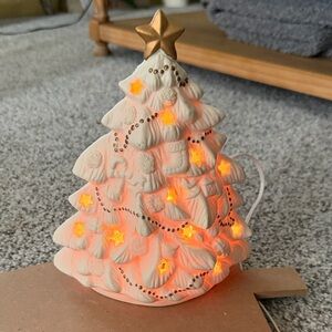 Ceramic Christmas Tree with Gold Star.